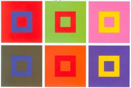 One of Itten's explorations of the interplay between colors
