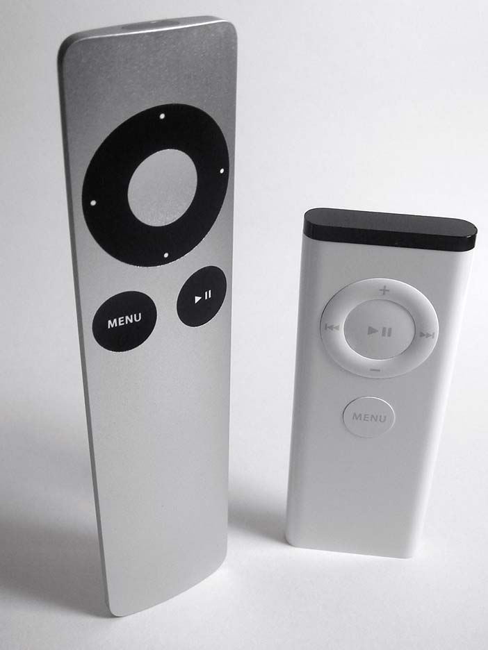 Remote controls for Apple products are good examples of HCI Design