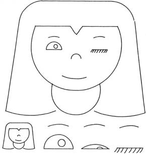 Sutherland's 'Winking Girl' drawing, created with the Sketchpad system